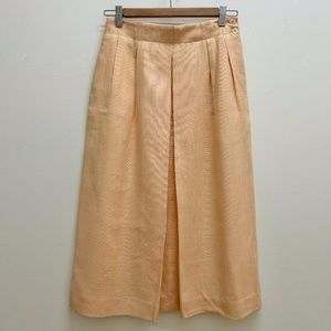 Vintage Peach Linen (High-Waist) Skirt